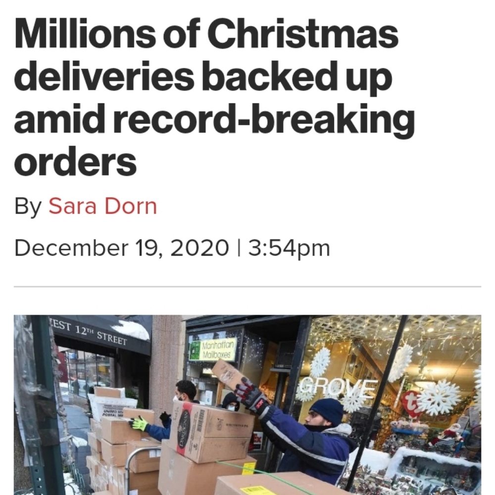 Packages maybe late from me!